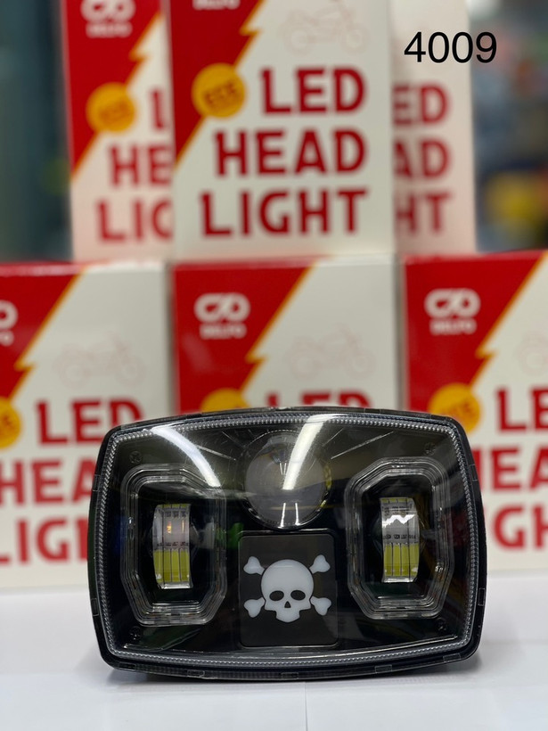 چراغ جلو ال ای دی LED موتورسیکلت هندا DELFO4009 لنز دار طرح اسکلت