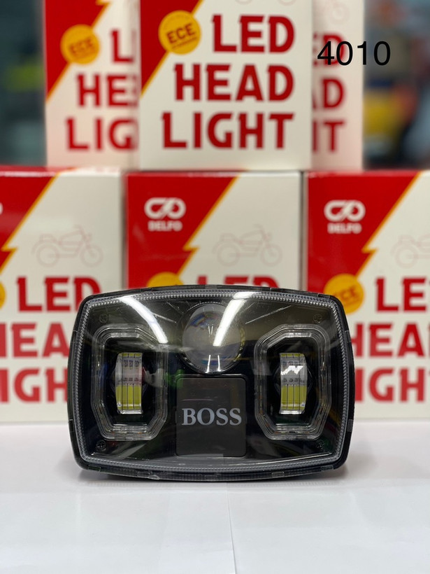 چراغ جلو ال ای دی LED موتورسیکلت هندا DELFO4010 لنز دار طرح BOSS