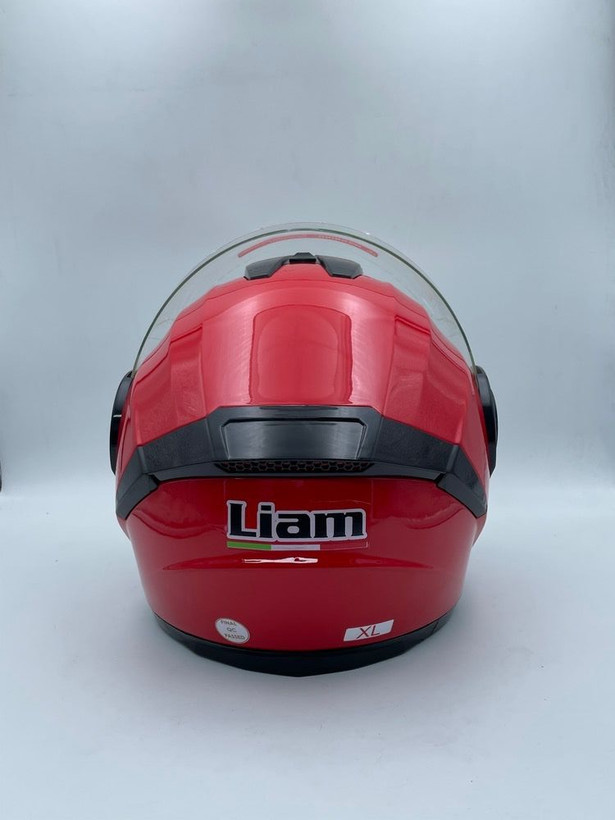 کلاه کاسکت بدون فک مدل LIAM قرمز (با کیفیت و اقتصادی) با قابلیت تعمیر