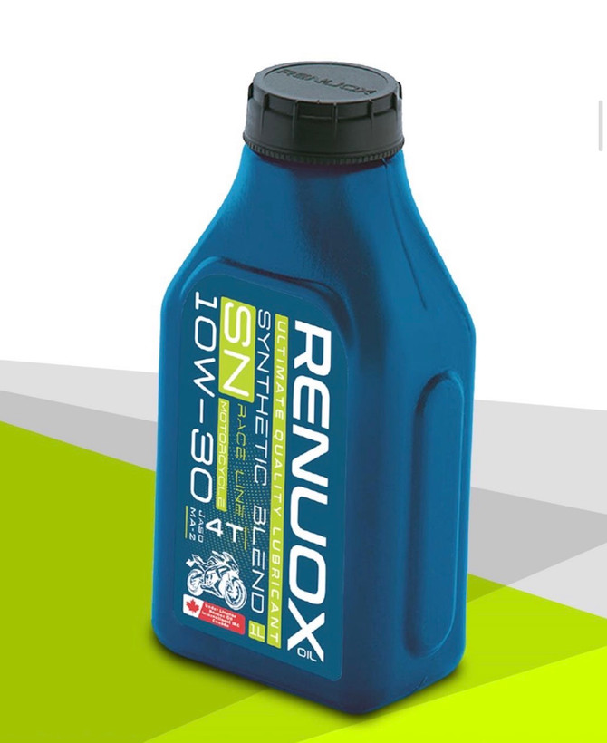 روغن موتور سیکلت رینوکس 10W30 RENUOX یک لیتری SN کانادایی